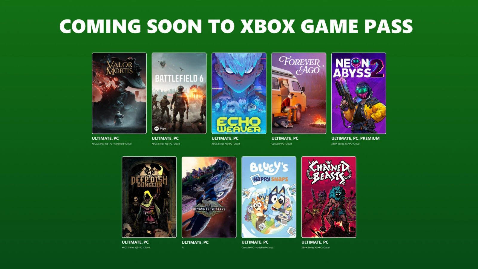 Xbox раскрыла первую волну Game Pass на октябрь: Battlefield 6, Valor Mortis и еще семь игр